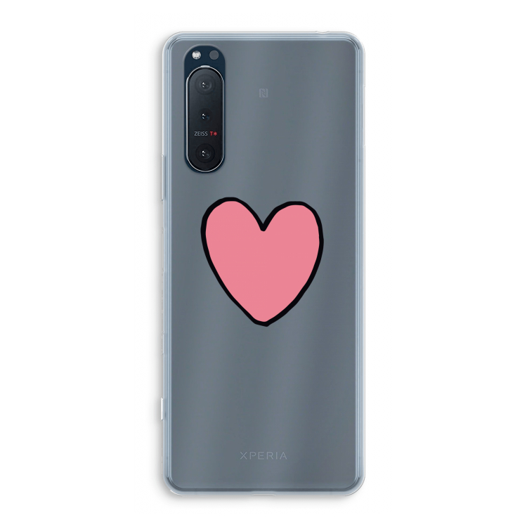 Hartje: Sony Xperia 5 II Transparant Hoesje