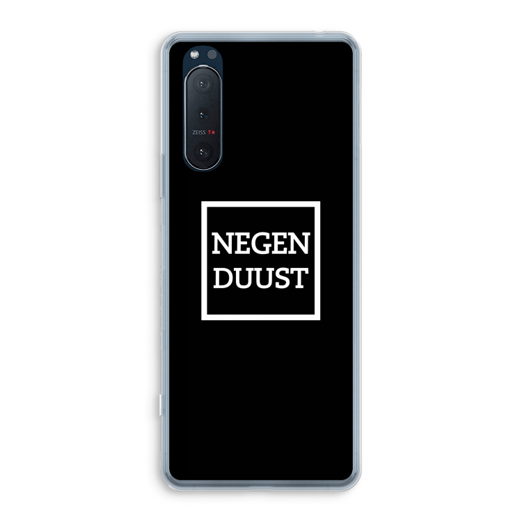 Negenduust black: Sony Xperia 5 II Transparant Hoesje