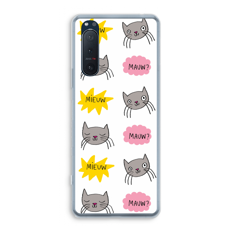 Meow: Sony Xperia 5 II Transparant Hoesje