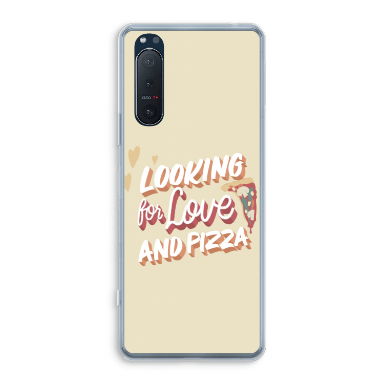 Pizza is the answer: Sony Xperia 5 II Transparant Hoesje