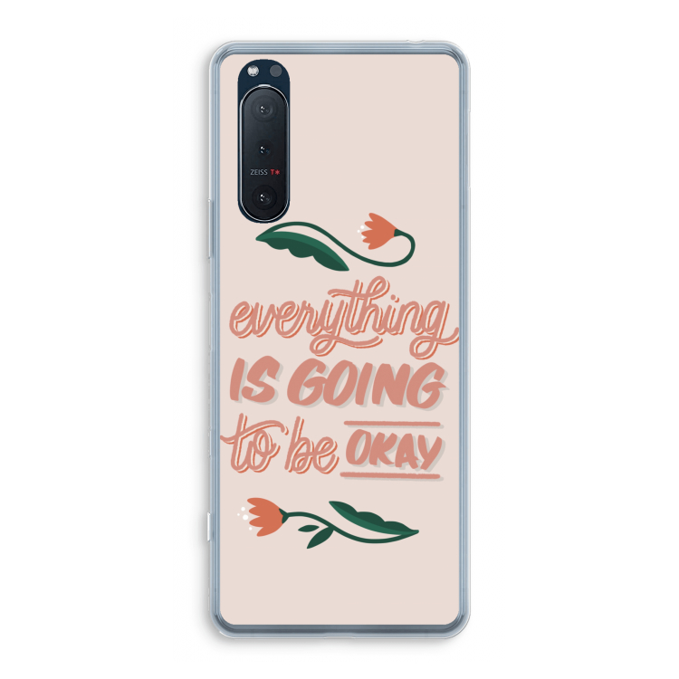 Optimistic flower girl: Sony Xperia 5 II Transparant Hoesje