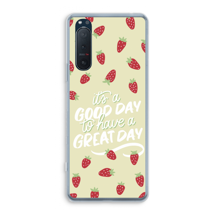 Don't forget to have a great day: Sony Xperia 5 II Transparant Hoesje