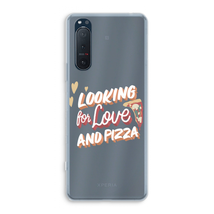 Pizza is the answer: Sony Xperia 5 II Transparant Hoesje