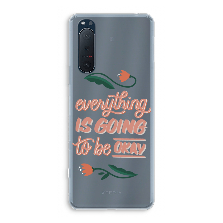 Optimistic flower girl: Sony Xperia 5 II Transparant Hoesje