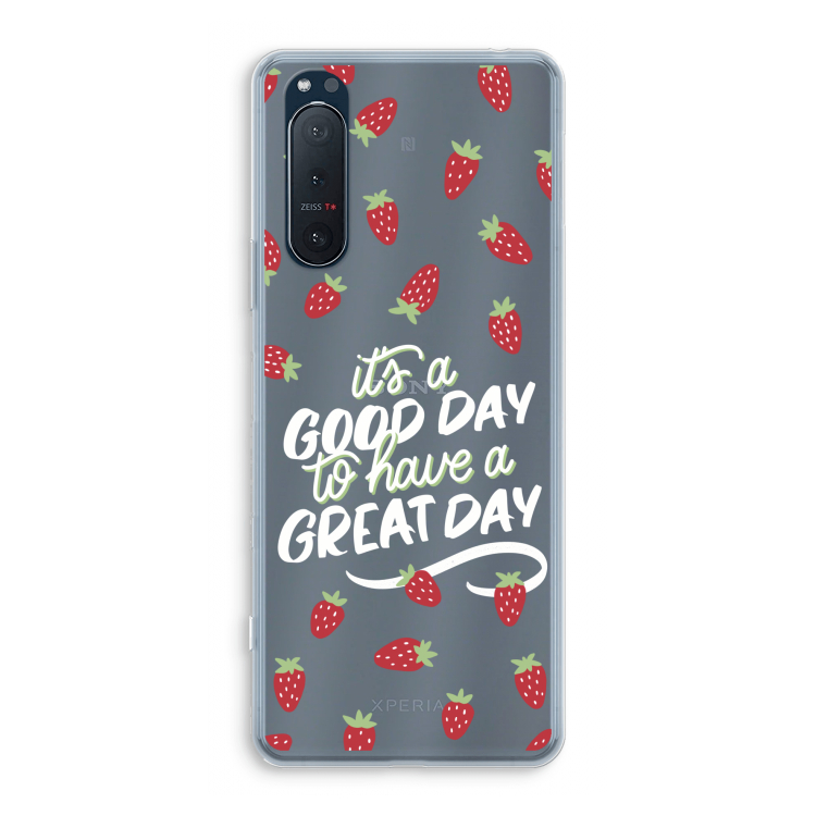 Don't forget to have a great day: Sony Xperia 5 II Transparant Hoesje