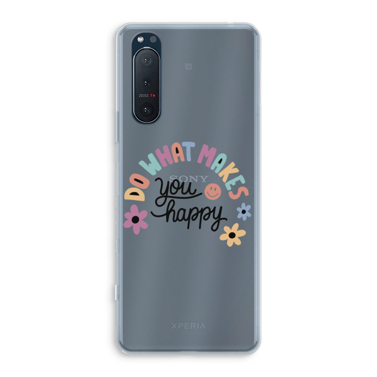 Happy days: Sony Xperia 5 II Transparant Hoesje