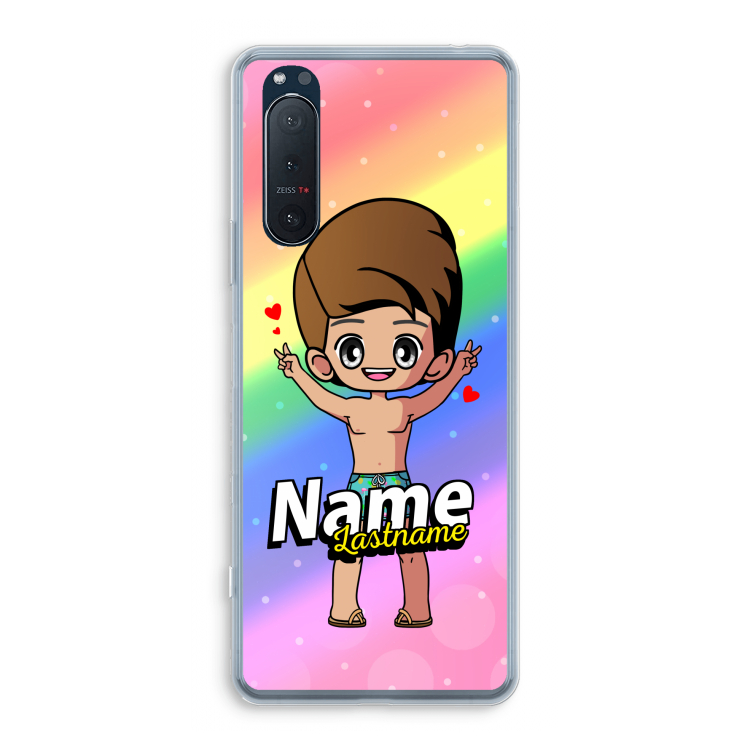 Chibi Maker man: Sony Xperia 5 II Transparant Hoesje