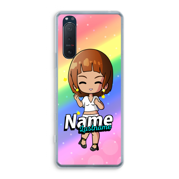 Chibi Maker vrouw: Sony Xperia 5 II Transparant Hoesje