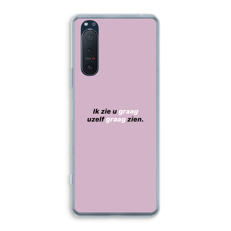 uzelf graag zien: Sony Xperia 5 II Transparant Hoesje