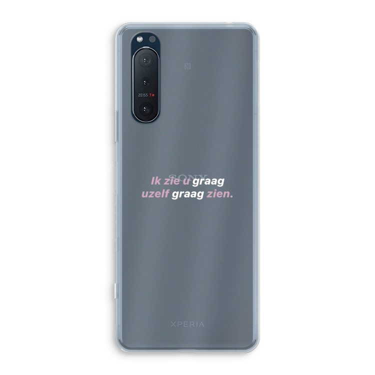 uzelf graag zien: Sony Xperia 5 II Transparant Hoesje