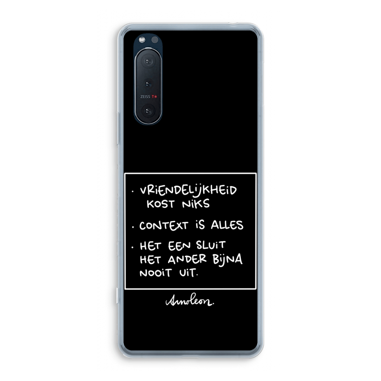 Mijn Motto's: Sony Xperia 5 II Transparant Hoesje