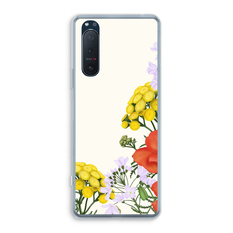 Wilde bloemen: Sony Xperia 5 II Transparant Hoesje
