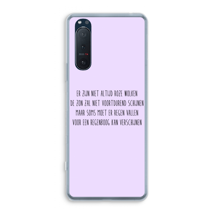 Regenboog: Sony Xperia 5 II Transparant Hoesje