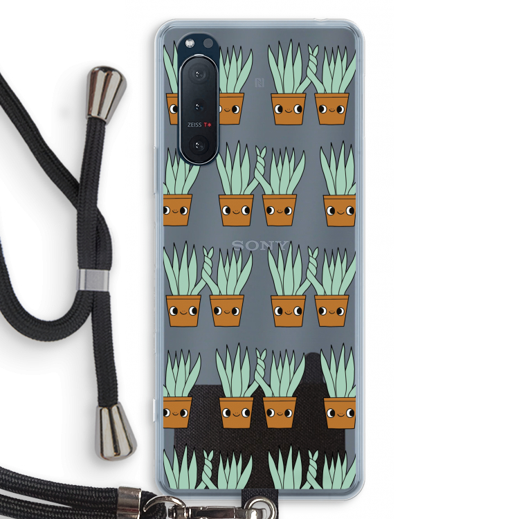 Sansevieria: Sony Xperia 5 II Transparant Hoesje met koord