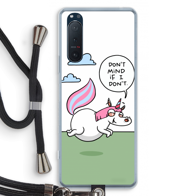 Unicorn: Sony Xperia 5 II Transparant Hoesje met koord