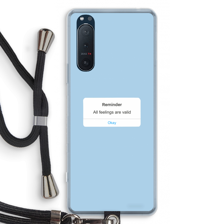 Reminder: Sony Xperia 5 II Transparant Hoesje met koord