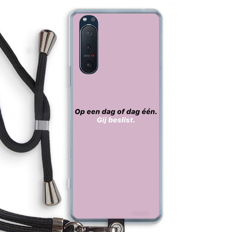 gij beslist: Sony Xperia 5 II Transparant Hoesje met koord