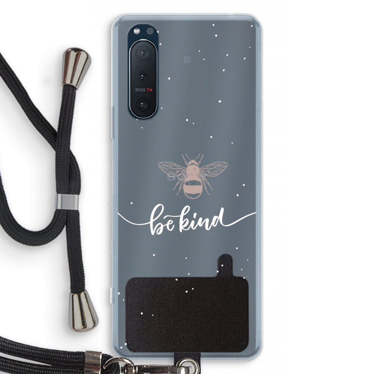Be(e) kind: Sony Xperia 5 II Transparant Hoesje met koord
