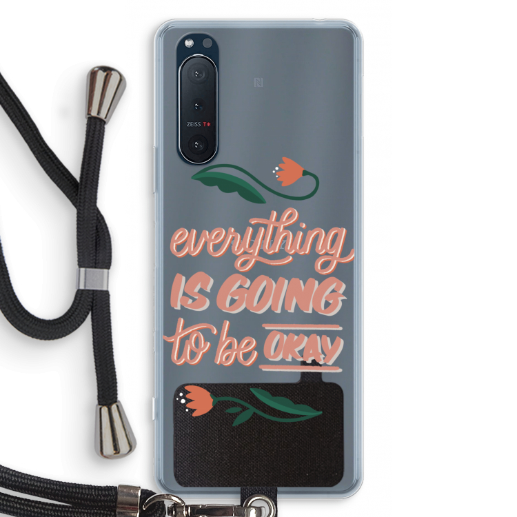Optimistic flower girl: Sony Xperia 5 II Transparant Hoesje met koord
