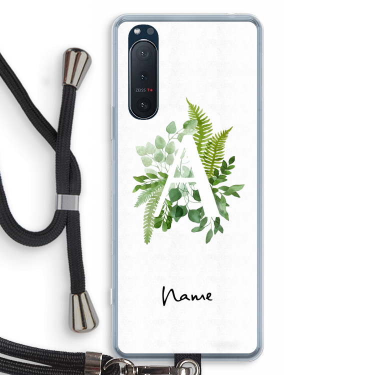 Green Brush: Sony Xperia 5 II Transparant Hoesje met koord