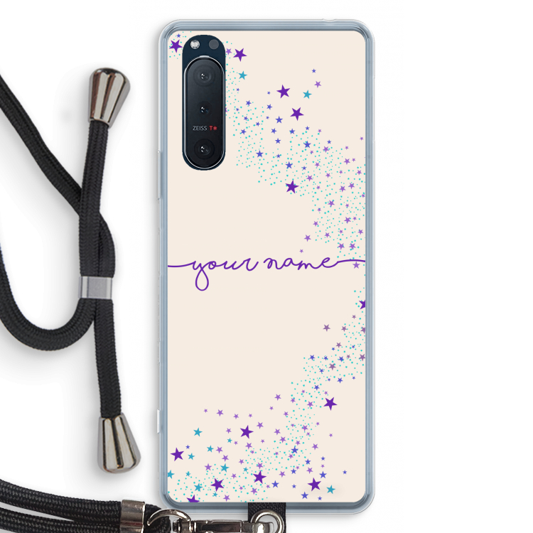 Sterren: Sony Xperia 5 II Transparant Hoesje met koord