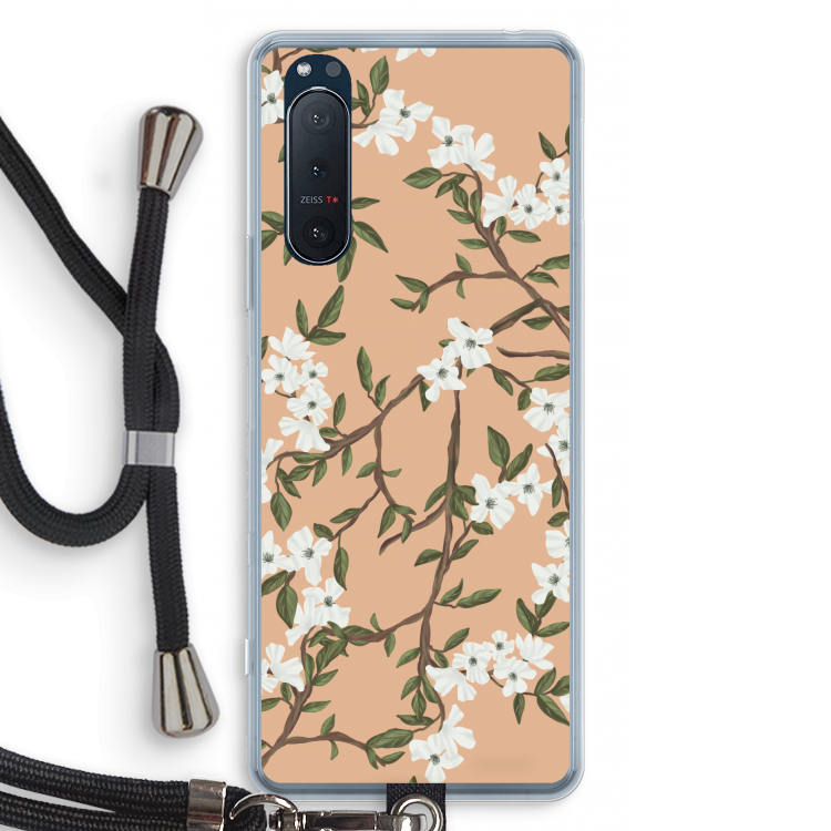 Blossoming spring: Sony Xperia 5 II Transparant Hoesje met koord