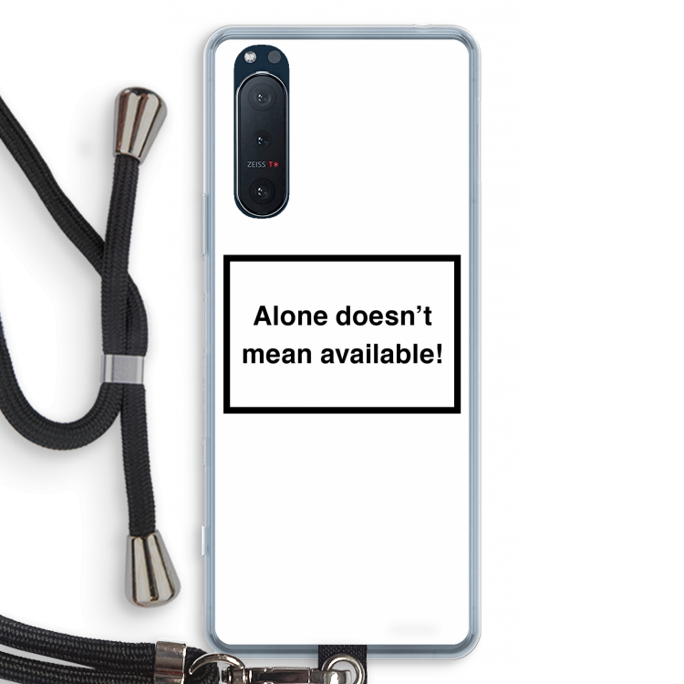 Alone: Sony Xperia 5 II Transparant Hoesje met koord