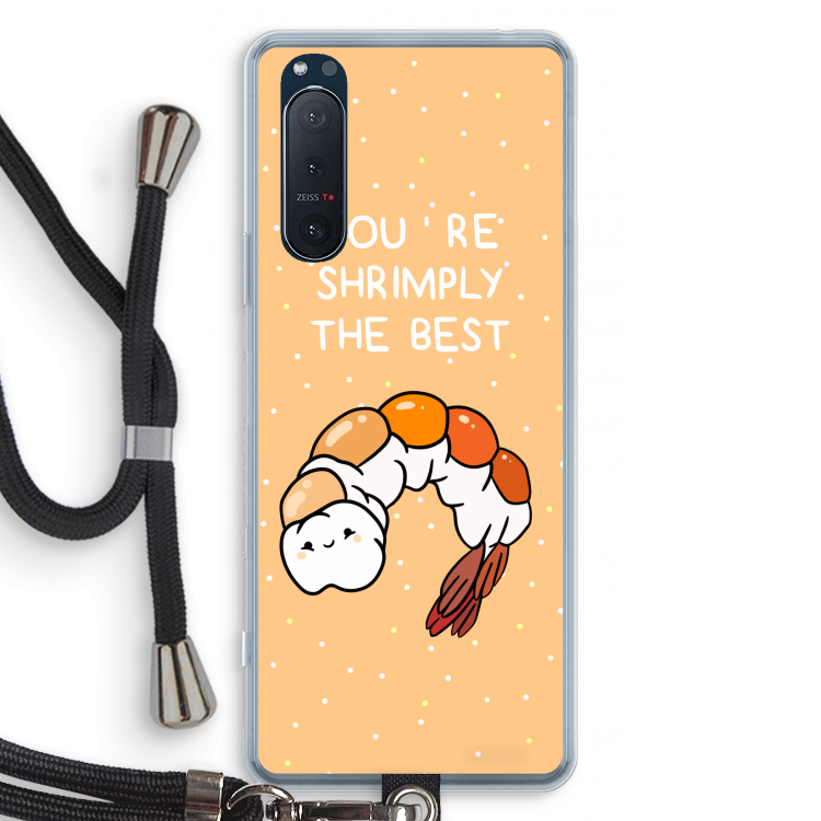 You're Shrimply The Best: Sony Xperia 5 II Transparant Hoesje met koord