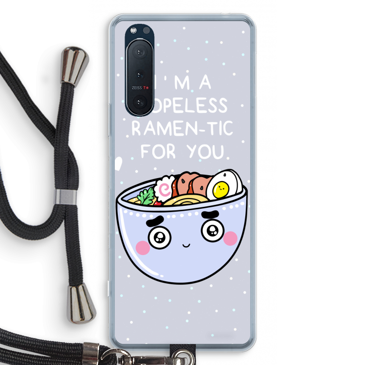 I'm A Hopeless Ramen-Tic For You: Sony Xperia 5 II Transparant Hoesje met koord