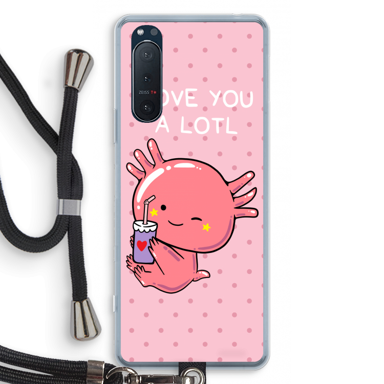Love You A Lotl: Sony Xperia 5 II Transparant Hoesje met koord