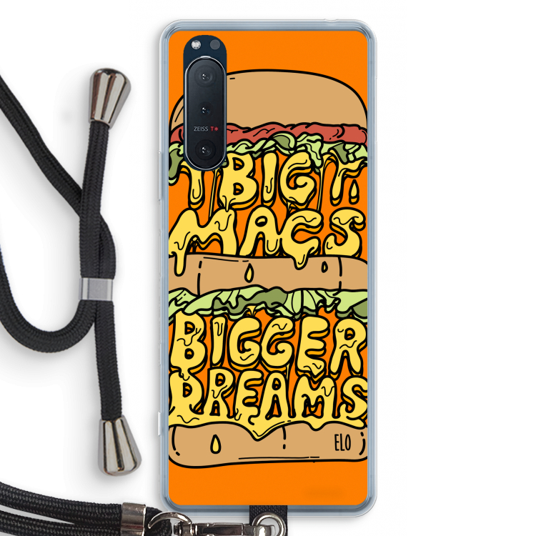 Big Macs Bigger Dreams: Sony Xperia 5 II Transparant Hoesje met koord