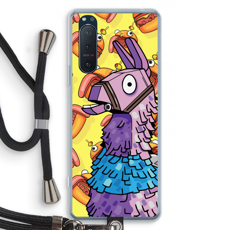 Loot Burger: Sony Xperia 5 II Transparant Hoesje met koord