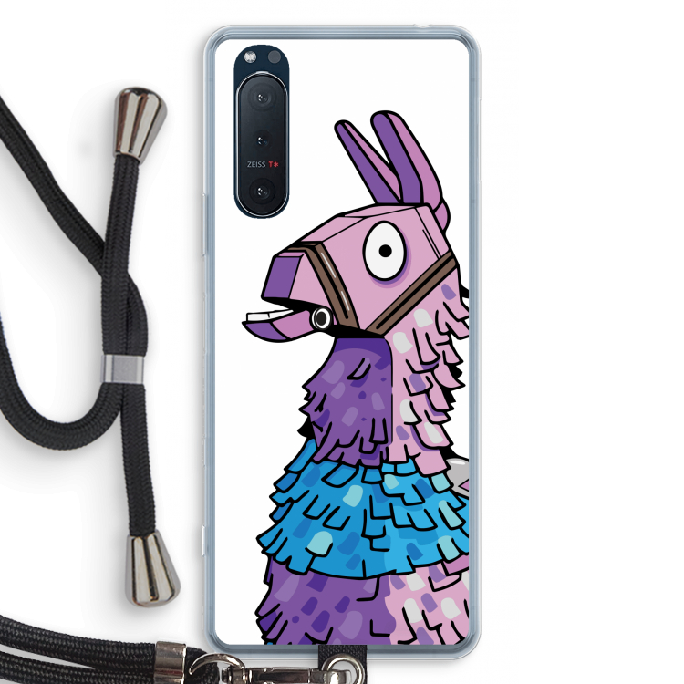 Lama: Sony Xperia 5 II Transparant Hoesje met koord