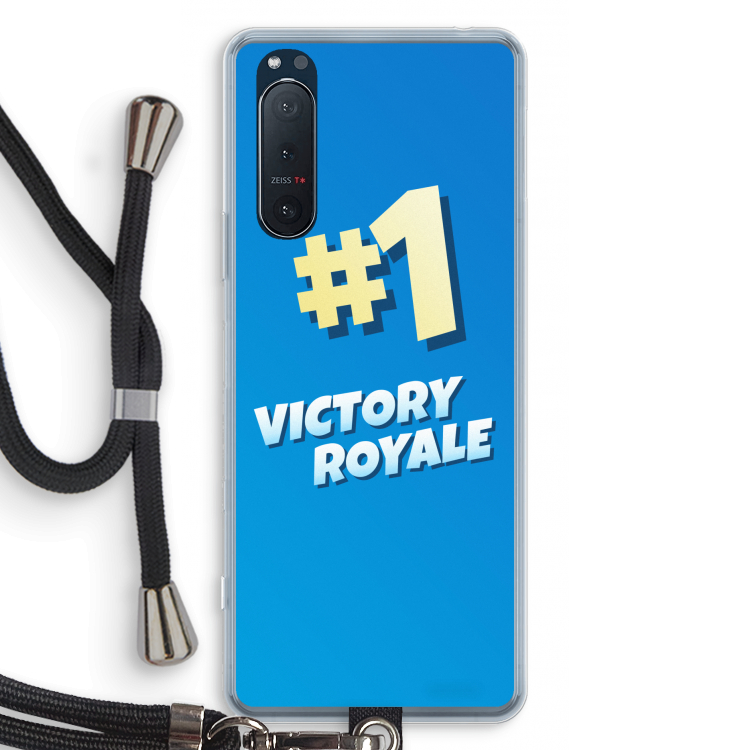 Victory Royale: Sony Xperia 5 II Transparant Hoesje met koord