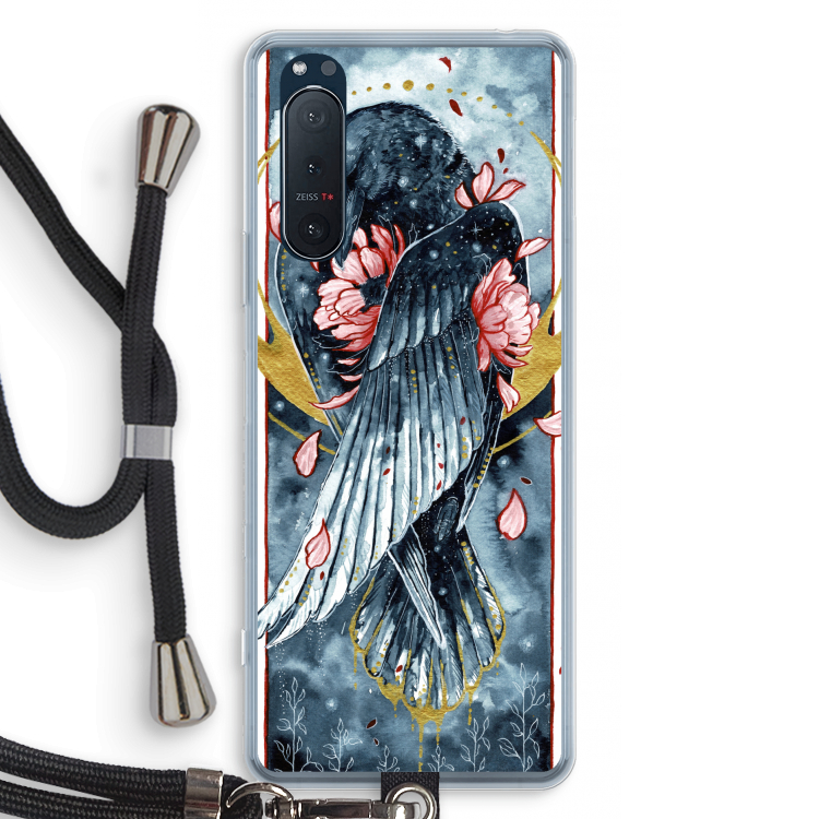 Golden Raven: Sony Xperia 5 II Transparant Hoesje met koord