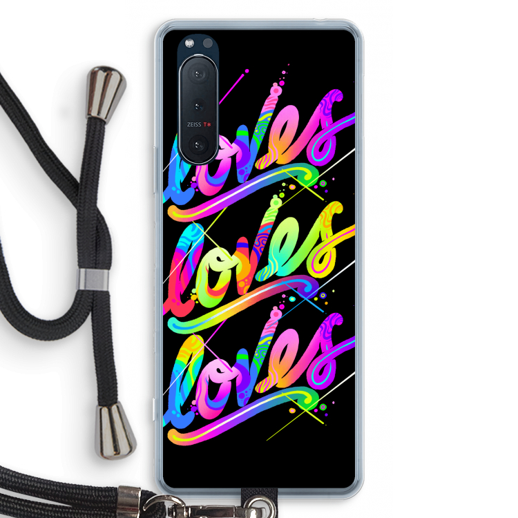 Loves: Sony Xperia 5 II Transparant Hoesje met koord