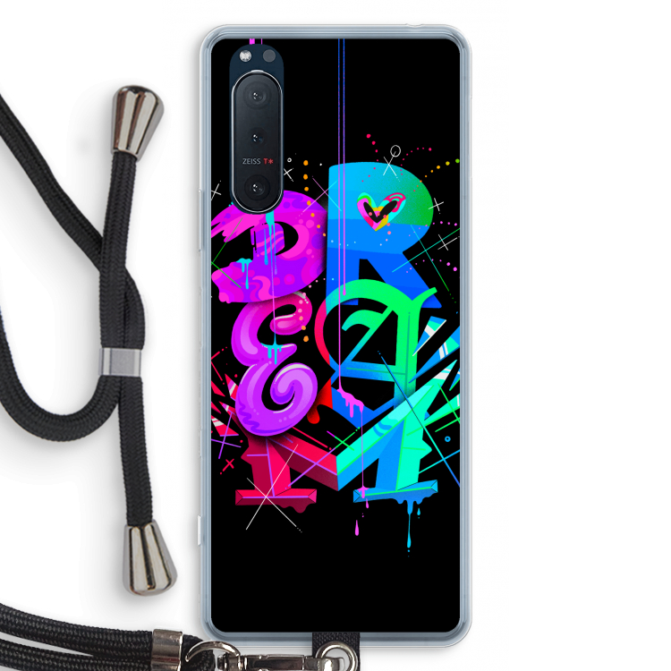 Dream: Sony Xperia 5 II Transparant Hoesje met koord