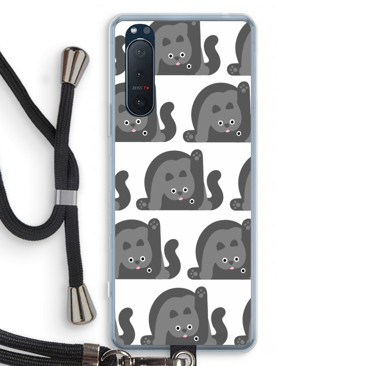 Cats: Sony Xperia 5 II Transparant Hoesje met koord