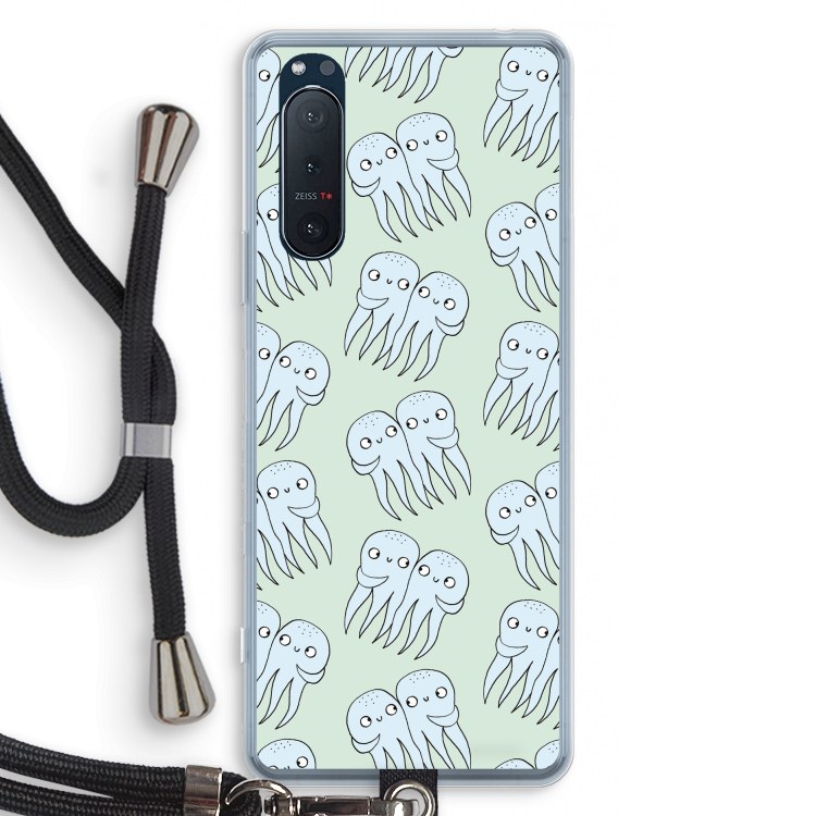 Octopussen: Sony Xperia 5 II Transparant Hoesje met koord