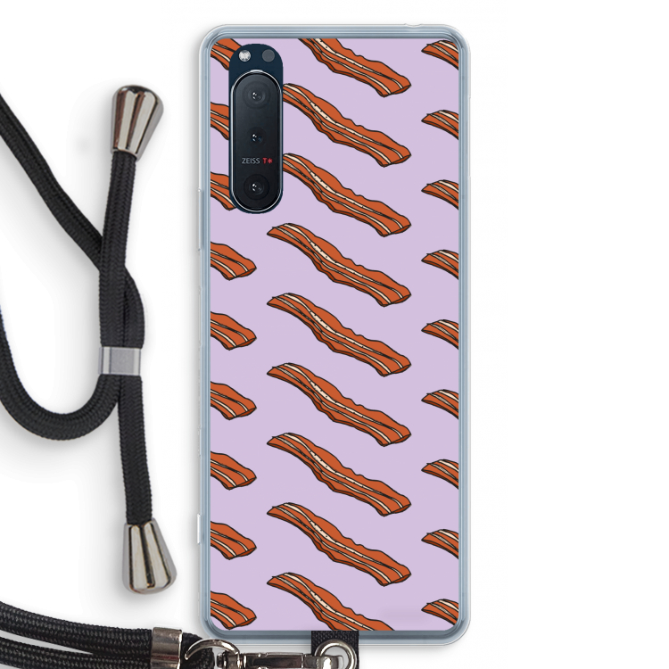 Bacon to my eggs #2: Sony Xperia 5 II Transparant Hoesje met koord