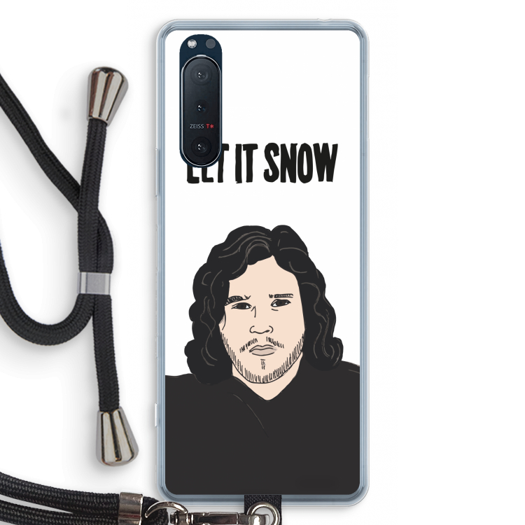 Let It Snow: Sony Xperia 5 II Transparant Hoesje met koord