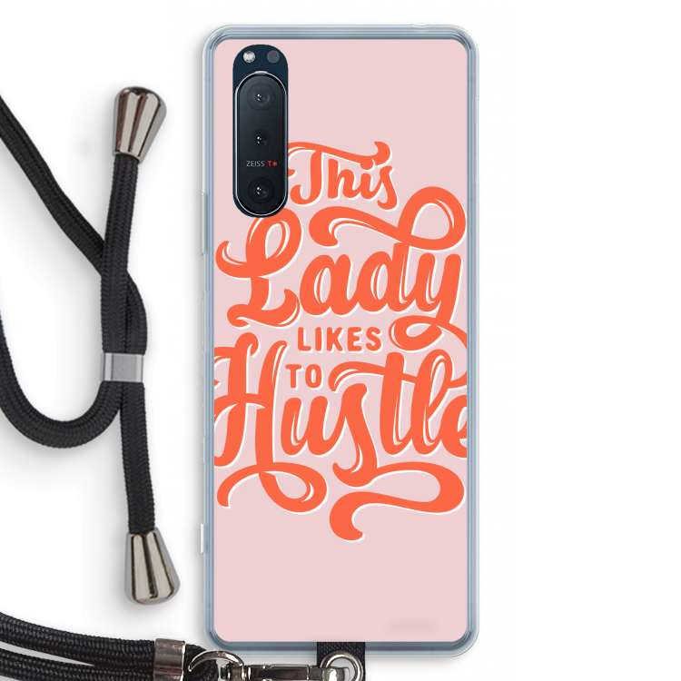 Hustle Lady: Sony Xperia 5 II Transparant Hoesje met koord