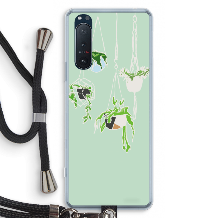 Hang In There: Sony Xperia 5 II Transparant Hoesje met koord