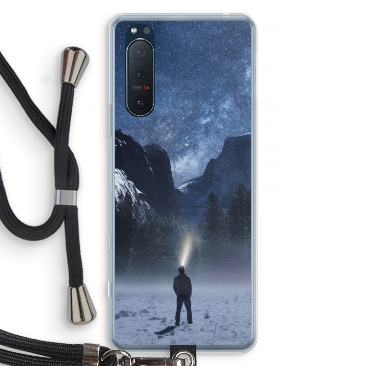 Wanderlust: Sony Xperia 5 II Transparant Hoesje met koord