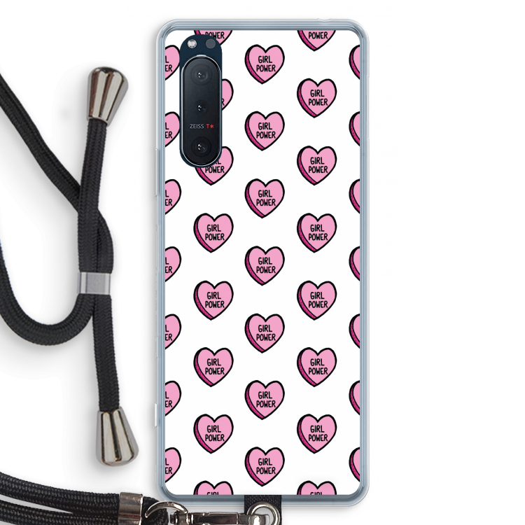 GIRL POWER: Sony Xperia 5 II Transparant Hoesje met koord