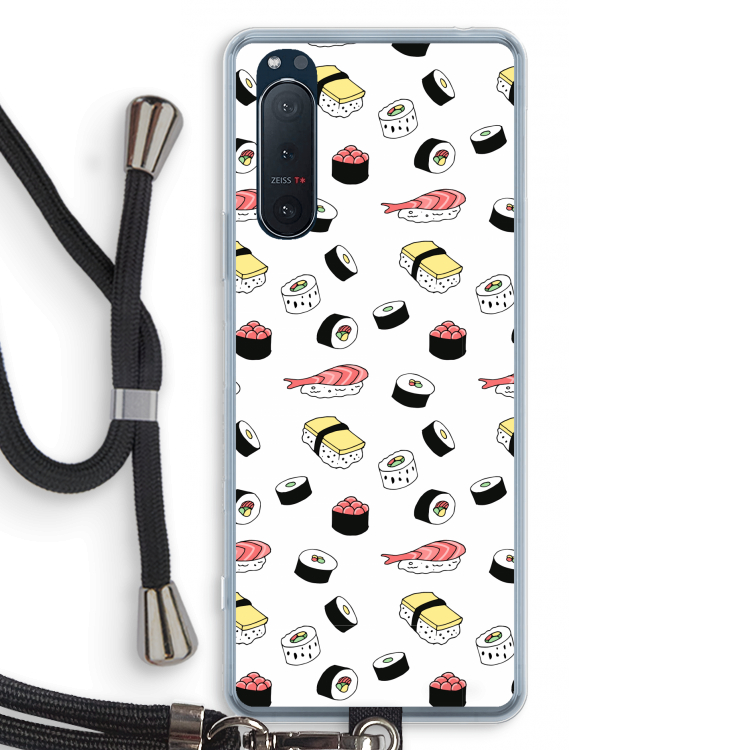 Sushi time: Sony Xperia 5 II Transparant Hoesje met koord