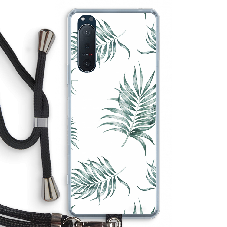 Simple leaves: Sony Xperia 5 II Transparant Hoesje met koord
