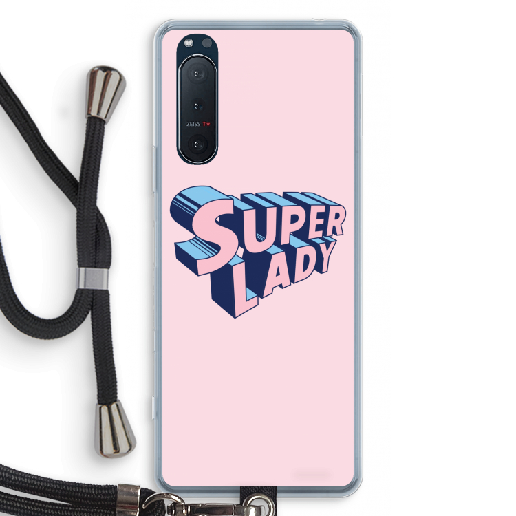 Superlady: Sony Xperia 5 II Transparant Hoesje met koord