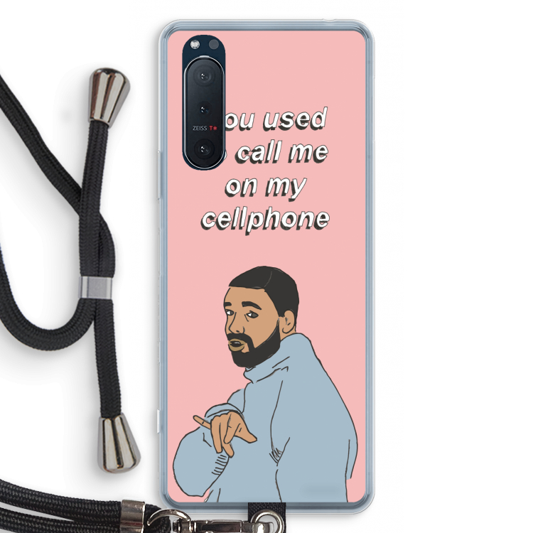 Hotline bling: Sony Xperia 5 II Transparant Hoesje met koord