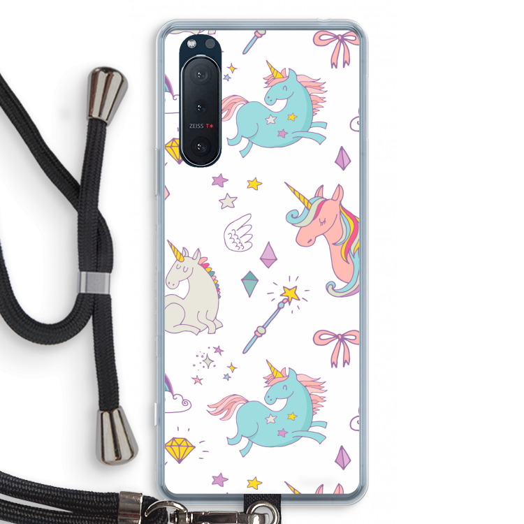Fantasiewereld: Sony Xperia 5 II Transparant Hoesje met koord